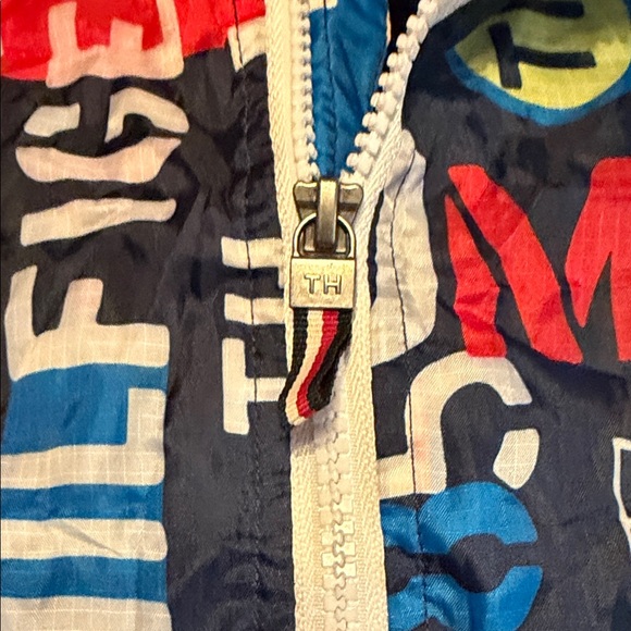 Tommy Hilfiger Multicolor Logo Patchwork Windbreaker Jacket - Picture 3 of 10